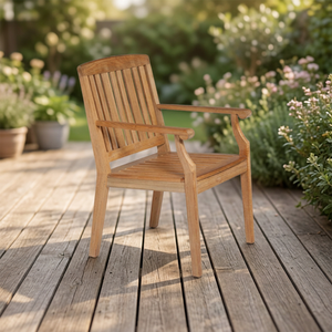 Chaise de salle à manger d'extérieur moderne en teck massif, imperméable, durable et écologique, pour l'école, l'hôpital, le sous-sol, la villa, l'hôtel - Product Image 3
