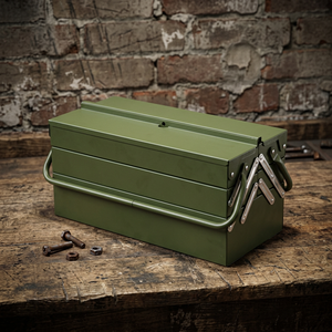 Boîte à outils en acier pliable à 3 niveaux de 16,5 pouces, 5 plateaux, portable, personnalisable, OBM, <span class=keywords><strong>garage</strong></span>, réparation automobile, OEM, vente en gros - Product Image 2