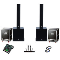 Sistema de Altavoces de Audio DBK DJ, Altavoz de Columna Dual de 5x6.5 Pulgadas con Subwoofer de 18 Pulgadas, Sistema de PA con Altavoz de Bajos Amplificado para Conciertos y Escenarios