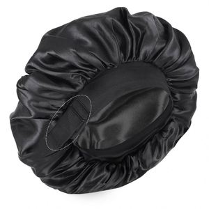 Gorro de Dormir de Seda Real para Hombre y Mujer, para Cabello Rizado, Doble Capa, Ajustable, Antideslizante, Regalo Promocional - Product Image 4