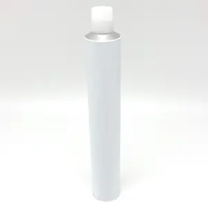 Tabung aluminium putih 50 ml, MOQ kecil 50 ml tanpa cetakan dengan tutup tabung aluminium 50 ml
