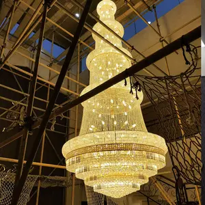 Benutzer definierte Pendel leuchten Riesen imperium modernen Luxus Kristall Kronleuchter Innen für Hotel zu Hause