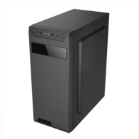Caja de PC para Juegos Meway al por Mayor, Personalizable con Logotipo, Chasis de Escritorio ATX de Torre Media, Vidrio Templado, Precio de Fábrica, en Stock