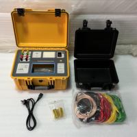 Ohmmètre pour transformateur triphasé, testeur de résistance CC à trois canaux avec écran industriel couleur véritable de 7 pouces, frais et simple