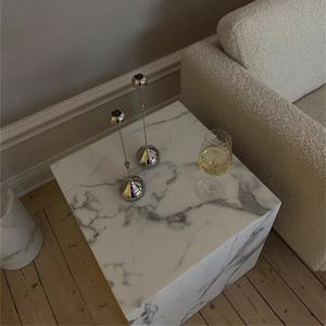 Socle en marbre Calacatta <span class=keywords><strong>Volia</strong></span> Offre Spéciale de taille personnalisée Table d'appoint en pierre Dolomite en travertin poli Calcite pour sol de maison de villa - Product Image 5