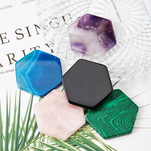 Sottobicchieri in quarzo rosa <span class=keywords><strong>agata</strong></span> esagonale per bevande sottobicchieri in cristallo rosa per decorazioni per la casa sottobicchieri in <span class=keywords><strong>agata</strong></span> per tavolino fetta di <span class=keywords><strong>agata</strong></span> - Product Image 2