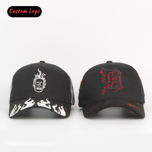 2025 en stock rojo personalizado 3D bordado logo sombreros de 5 paneles gorras deportivas con estampado de hojaldre Gorras gorra de béisbol de algodón para Unisex - Product Image 2