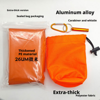Sac de couchage d'urgence, sac de survie thermique, sac de bivouac léger, imperméable, couverture en Mylar pour le camping en plein air, trousse de secours