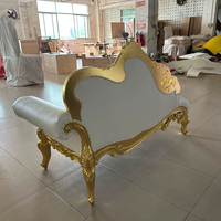 Chaise longue baroque deux places en tissu capitonné pour hôtel, villa, bureau à domicile, usage commercial, cabine photo de mariage – Amérique du Nord