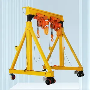 Satu girder mobile gantry CRA kecil, untuk ruang kecil portabel gantry derek kecil 1 ton 2 ton