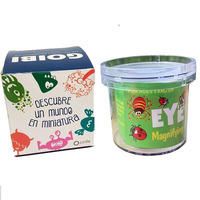Loupe d'observation d'insectes transparente en plastique pour enfants, jouet éducatif scientifique et technique pour observer et collecter des insectes