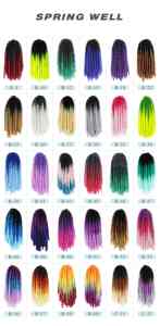 Extensiones de Cabello de Lujo con Efecto Rizado, Color Negro, Marrón, Borgoña, Ombre, Trenzas de Ganchillo, Cabello Sintético para Trenzado, 8 Pulgadas, 110 g - Product Image 4