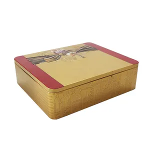 Коробка для печенья, дизайнерская упаковка со вставкой для большого металла, жестяная коробка для печенья с зеленым шоколадом, винтажная коробка для печенья