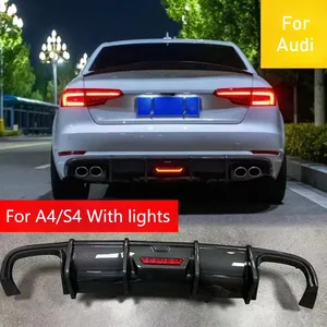 สำหรับชุดแต่ง M Sport 4 ประตู รุ่น B9 ปี 2017 2018 2019 สปอยเลอร์กันชนหลังแบบดิฟฟิวเซอร์ พร้อมปลายท่อไอเสีย - Product Image 4