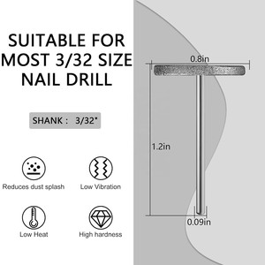 Disques de ponçage pour ponceuse à ongles, embouts rotatifs en carbure de diamant, kit professionnel de ponçage et polissage pour manucure et pédicure - Product Image 2