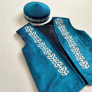 Ensemble ethnique pour enfants, motif multi-motifs, élégant motif floral brodé, veste d'automne, vêtements de fête pour garçons et filles - Product Image 1