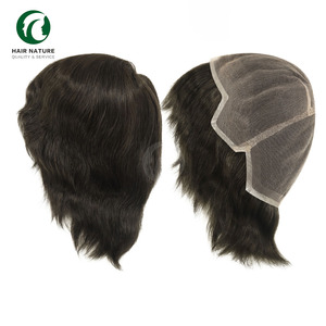 Peluca Completa de Encaje <span class=keywords><strong>Coreano</strong></span> FW64 para <span class=keywords><strong>Hombre</strong></span>, 130% de Densidad, <span class=keywords><strong>Cabello</strong></span> Humano, Prótesis Capilar Masculina, Unidad de Reemplazo Capilar, Toupee - Product Image 4