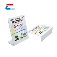 Support de code QR personnalisable NFC étanche 13,56 MHz en acrylique pour restaurant et hôtel, avec portée de 1 à 10 cm et impression de logo