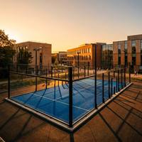 Pista de Pádel Panorámica Completa Directa de Fábrica con Estructura de Acero Anticorrosión para Club Comercial al Aire Libre