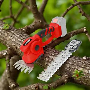 GLGW pemangkas pagar nirkabel 2-in-1, pisau cukur rumput Genggam kualitas tinggi dapat diisi ulang DIY Lithium-Ion 13/22cm - Product Image 4