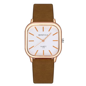 Relojes de Diseño de Estilo Nuevo para Mujer, Chapado IPS, Caja Cuadrada de Moda, Correa de PU, Movimiento Japonés, Fábrica de Relojes - Product Image 1