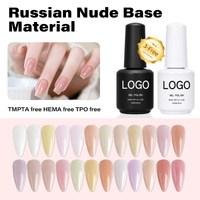 Vernis Gel UV Haute Transparence Effet Brillant Nude Russe, Matériau Sans HEMA, OEM, Résine de Vernis Gel UV à Base Végétale