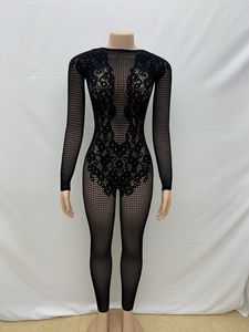 Nouveautés Combinaisons sexy à manches longues pour femmes Taille haute Bodycon Playsuits Tricotées Une pièce Bodysuits - Product Image 3
