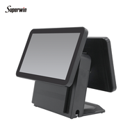 Système de moniteur POS à écran tactile de 15 pouces avec support et balance de pesage, machine POS PC