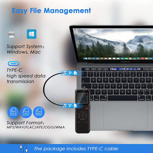 เครื่องอัดเสียงดิจิตอลสั่งงานด้วยรหัสผ่านอายุการใช้งานแบตเตอรี่นานเครื่องบันทึกเสียงระดับมืออาชีพ1536Kbps - Product Image 4