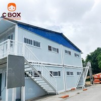 Maisons préfabriquées modernes Cbox, dortoirs pour travailleurs à double étage, immeubles d'appartements, unités de logement, maison conteneur en kit