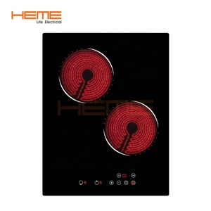 Nuevo diseño, 35cm, Sensor de vidrio cerámico negro, táctil, 2 quemadores, vitrocerámica, electrodomésticos de <span class=keywords><strong>cocina</strong></span>, estufa eléctrica, certificación CE - Product Image 1