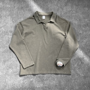 Fornitura del produttore <span class=keywords><strong>Polo</strong></span> da uomo manica lunga personalizzata Unisex camicie oversize Pullover Plain Reverse <span class=keywords><strong>felpa</strong></span> da Rugby - Product Image 2