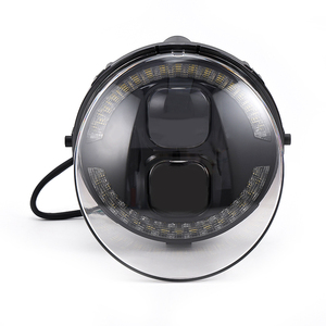 Phare LED rond classique avec anneau halo pour moto <span class=keywords><strong>vintage</strong></span> personnalisée - Product Image 3