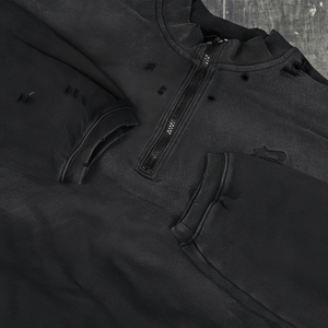 Sweat-shirt pour homme à col montant personnalisé, 100% coton, coupe ample, manches longues, avec lavage à l'acide anti-boulochage - Product Image 4