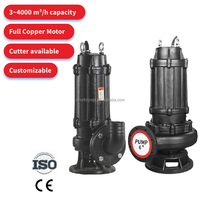Pompe submersible à haut débit pour boues, à faible hauteur de refoulement et basse pression, en acier inoxydable, petite pompe verticale pour eaux usées