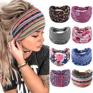 عصابات رأس بوهو ، عصابات رأس نسائية مطبوعة ، عصابات رأس عريضة ، عقال توربان غير قابلة للإنزلاق ، يوجا ، زهري ، رياضات رياضية - Product Image 2