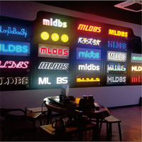 Letras Mini Iluminadas LED Personalizadas, Letrero 3D Acrílico Retroiluminado para Tienda, Letras de Canal Impermeables para Exteriores, Montadas en Pared para Negocios