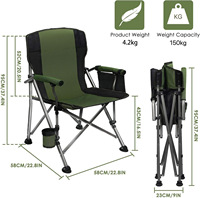 Chaise de pêche robuste et portable pour l'extérieur, chaise de chasse pliable, chaise de pêche pliable