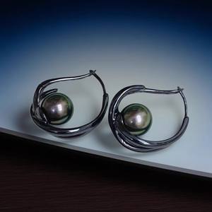DIY Pearl Accessories S925 <b>Silver</b> Earnail Empty Tray 9-11mm <b>Beads</b> Fashion <b>Silver</b> Jewelry Ear Buckle 22551DIY Components - Product Image 1
