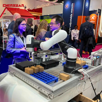 Robot Kolaboratif Palletizing Mobile yang Fleksibel, Sistem Cobot Mobile Otonom AMR, Penumpukan Cerdas
