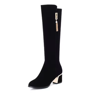 Bottes à talons aiguilles sexy et tendance, au-dessus du genou, à bout pointu, bottes longues confortables de haute qualité pour femmes - Product Image 1