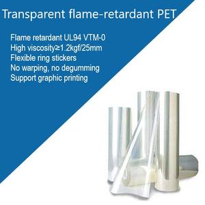 Rouleau d'autocollants ignifuges Vizlent Clear UL94 VTM-0 pour panneaux solaires photovoltaïques personnalisés, étiquette de module de cellule solaire - Product Image 2