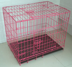 Küçük orta ölçekli Metal tel köpek kafesi ev Teddy evcil hayvan kapalı tavşan kafesi tuvalet kafesleri satışı - Product Image 6