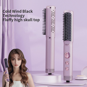 Cepillo Eléctrico Profesional 2 en 1 para Alisar y Rizar el Cabello con Cerámica, Iones Negativos y Aire Frío/Caliente al por Mayor - Product Image 1