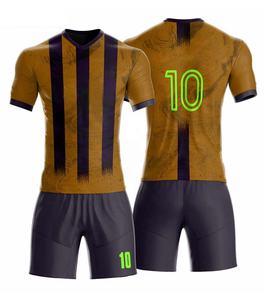 Ropa de equipo Jersey Conjunto de uniforme de fútbol Diseño personalizado para hombres Baja cantidad Personalizado Azul Blanco 100% Poliéster Impresión por sublimación completa - Product Image 4