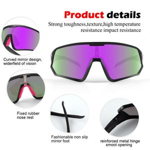 Gafas de Sol Polarizadas con Protección UV400, Personalizadas con Logotipo, de Moda, Color Morado, Extra Grandes, con Receta, para Ciclismo, para Hombre - Product Image 2