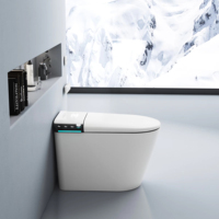 Canada Moderne Intelligent Sol Toilette Commode Électrique WC Télécommande Siège Chauffage Intelligent Céramique Automatique Salle De Bains Bol