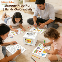Imprimante thermique vocale AI Stickerbox - Mini imprimante portable sans encre en ABS, cadeau idéal pour les enfants, les loisirs créatifs parent-enfant