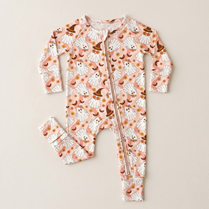Bodys de Bebé 100% Fibra de Bambú, Rompers Personalizados con Estampado, Disfraces Unisex de Otoño para <span class=keywords><strong>Halloween</strong></span>, Pijamas Ecológicos con Cierre para Recién Nacidos - Product Image 2
