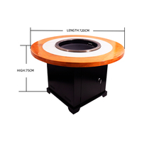AOBL Pot de fer chinois commercial table de hot pot sans fumée pour plusieurs personnes